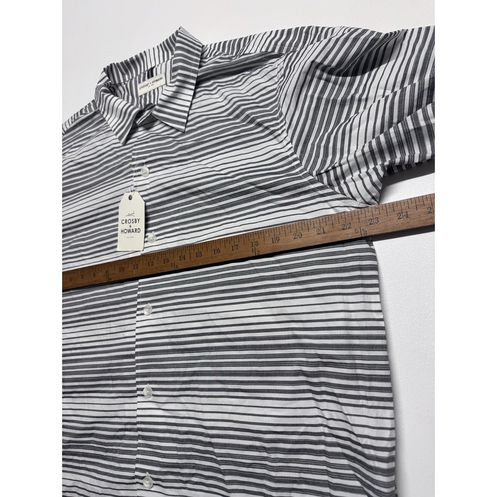New Mens Shirt Short Sleeve Button Up Crosby And Howard Shirt XL Stretch Fabric - Picture 4 of 7